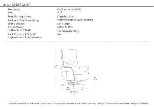 Polohovacie kreslo RON