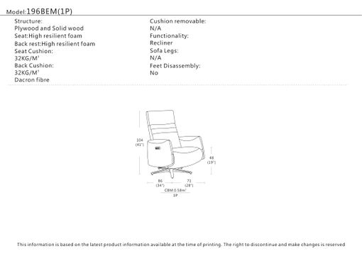 Polohovacie kreslo ALEX