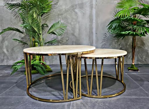 Konferenčný stolík s mramorom CT301+301B