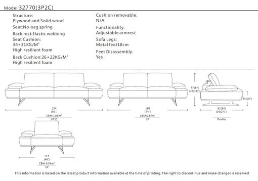 Kožená sedačka Novara