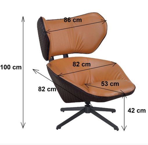 Dizajnové kožené kreslo ICONICO