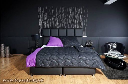 Manželská posteľ LUX10 BLACK