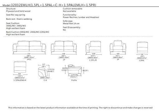 Kožená sedačka Parma