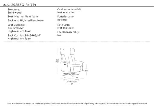 Polohovacie kreslo PAOLO