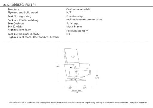 Polohovacie kreslo STEFANO