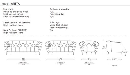Sedacia súprava ANETA
