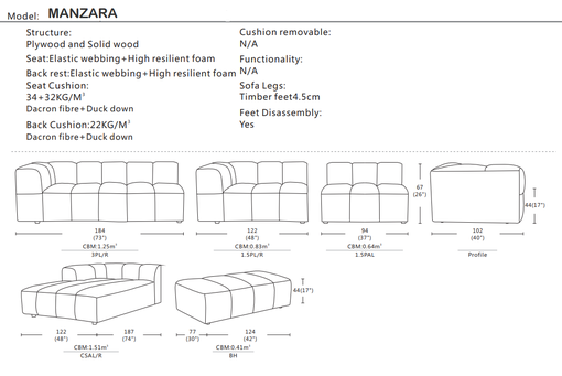 Sedacia súprava MANZARA