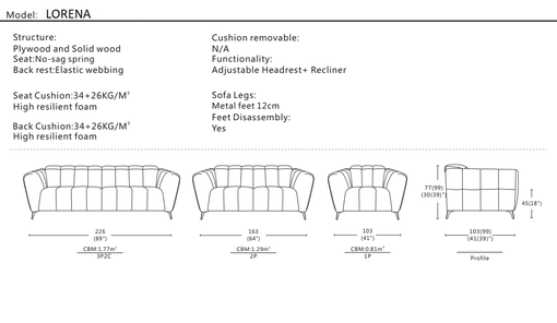 Sedacia súprava Lorena