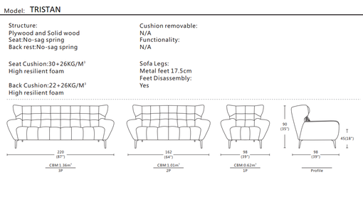 Sedacia súprava TRISTAN