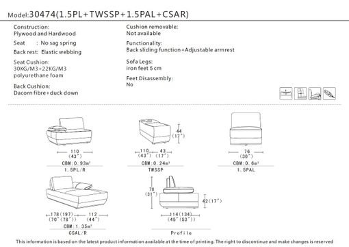 Kožená sedačka Padova