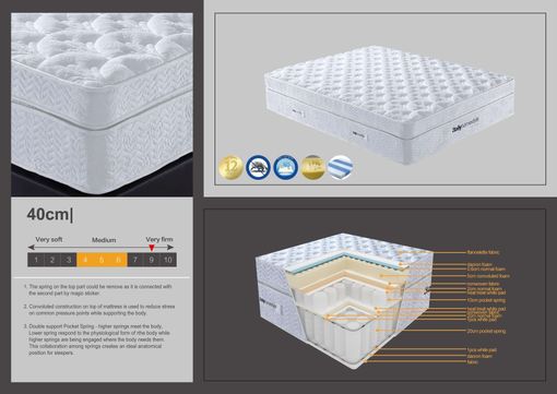 Tvrdší extra vysoký ortopedický matrac LUX07