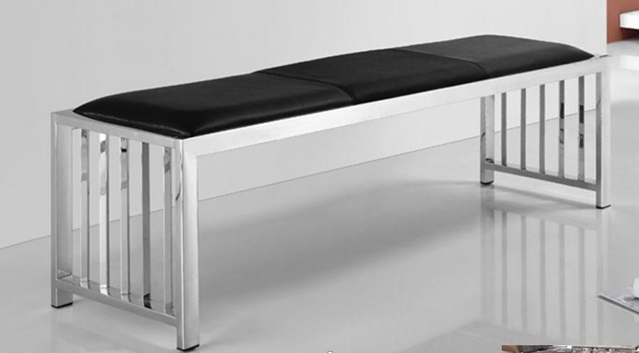 Dizajnová nerezová lavica