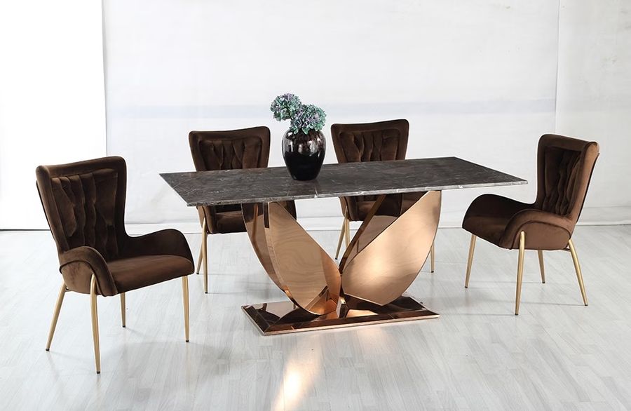 Jedálenský mramorový stôl BLACK