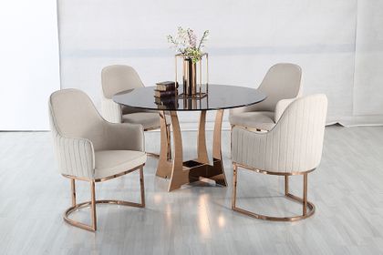 Jed&aacute;lensk&yacute; sklenen&yacute; okr&uacute;hly st&ocirc;l CIRCLE