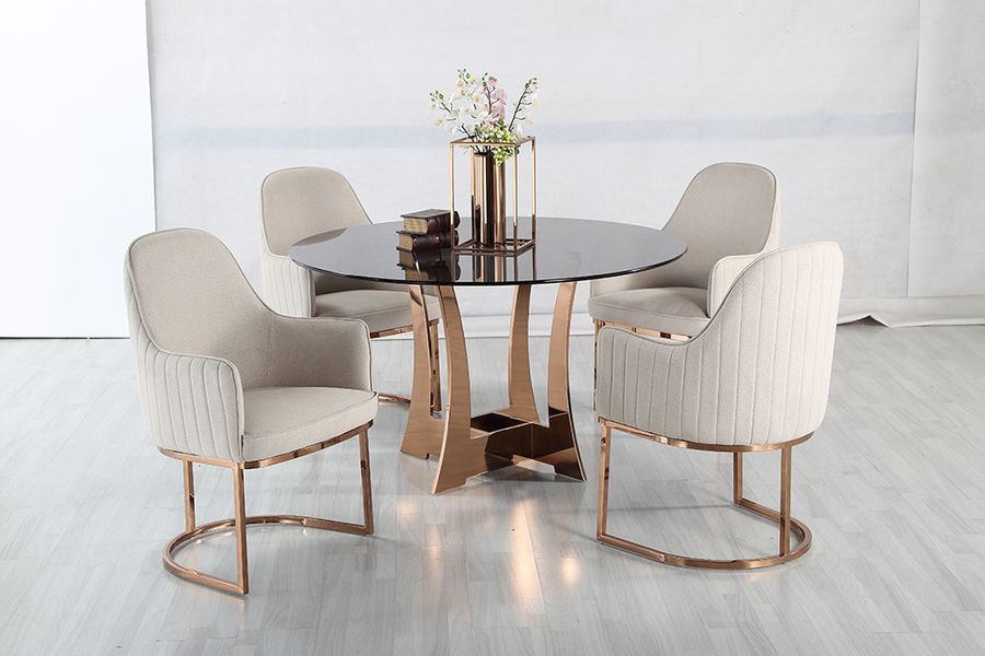 Jedálenský sklenený okrúhly stôl CIRCLE