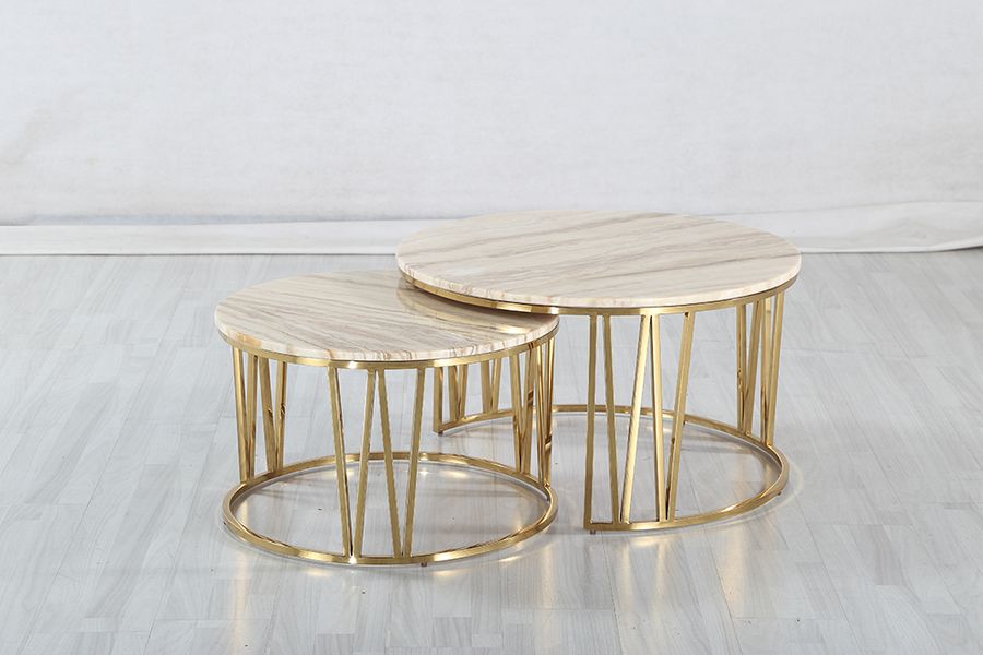 Konferenčný stolík s mramorom CT301+301B