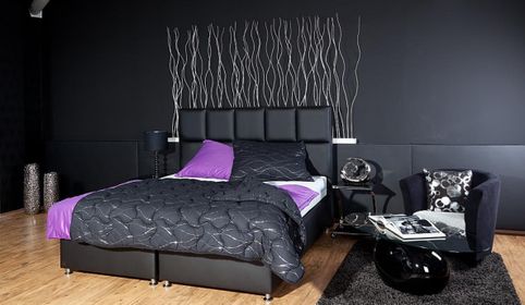 Manželsk&aacute; posteľ LUX10 BLACK