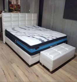 Manželsk&aacute; posteľ LUX10 WHITE