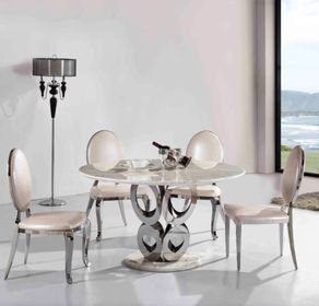 Okr&uacute;hly mramorov&yacute; jed&aacute;lensk&yacute; st&ocirc;l GRAF