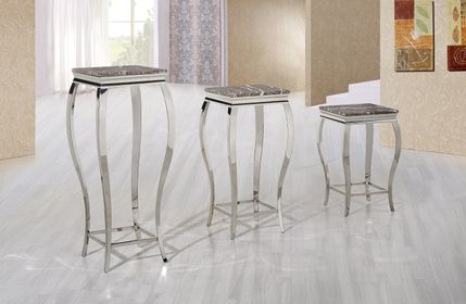 Pr&iacute;ručn&yacute; stol&iacute;k s mramorom SET CE581