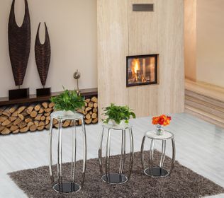 Pr&iacute;ručn&yacute; stol&iacute;k s mramorom SET CE583