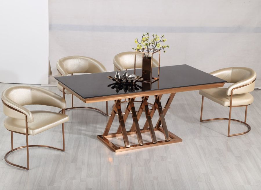 Sklenený jedálenský stôl BELLA